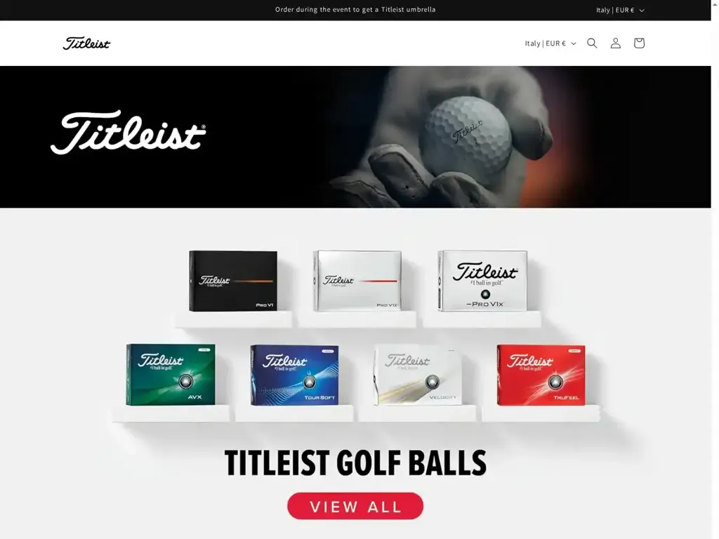 Screenshot of Non-Delivery scam website "Tlgolfball.com"