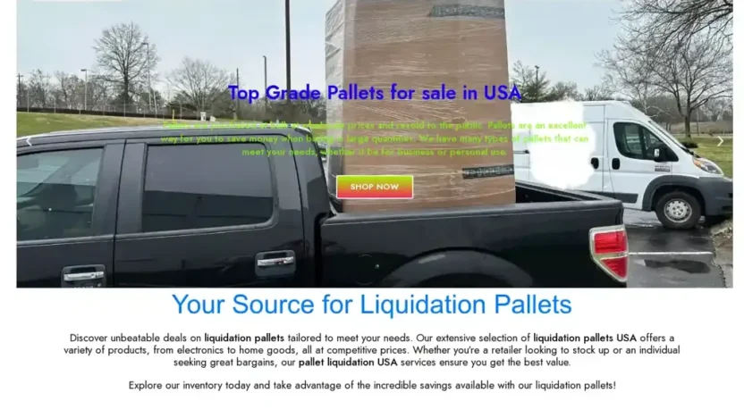 Screenshot of Liquidation scam website "Toppalletliquidators.com"