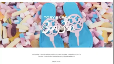Screenshot of Non-Delivery scam website "Tory-burch.shop"