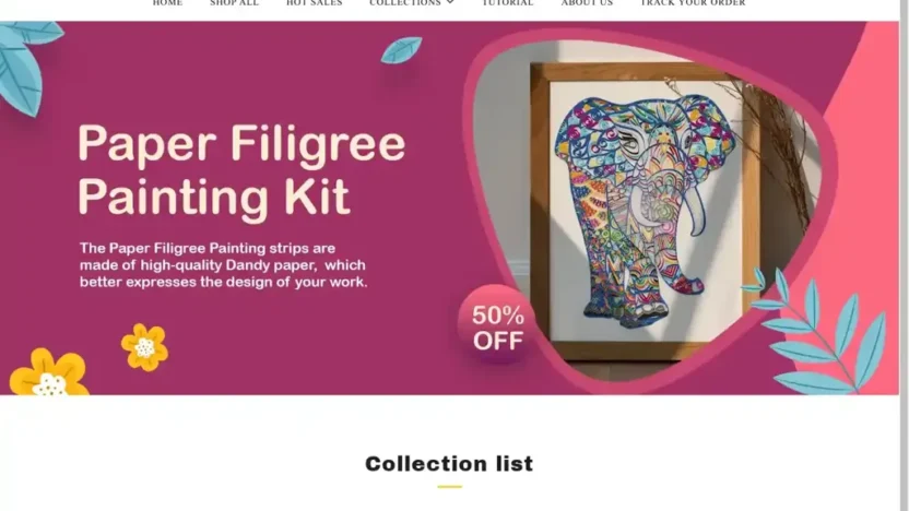 Screenshot of Non-Delivery scam website "Trevsano.shop"