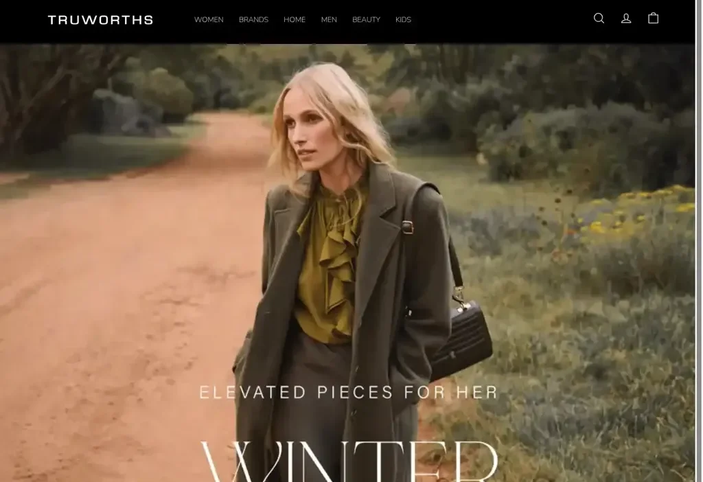 Screenshot of Non-Delivery scam website "Truworthsvip.com"