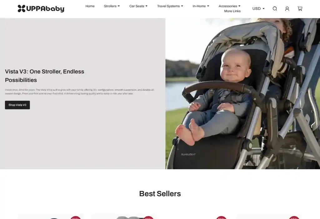 Screenshot of Non-Delivery scam website "Uppababyus.com"