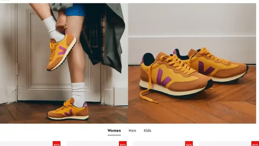 Screenshot of Non-Delivery scam website "Vejashop.shop"