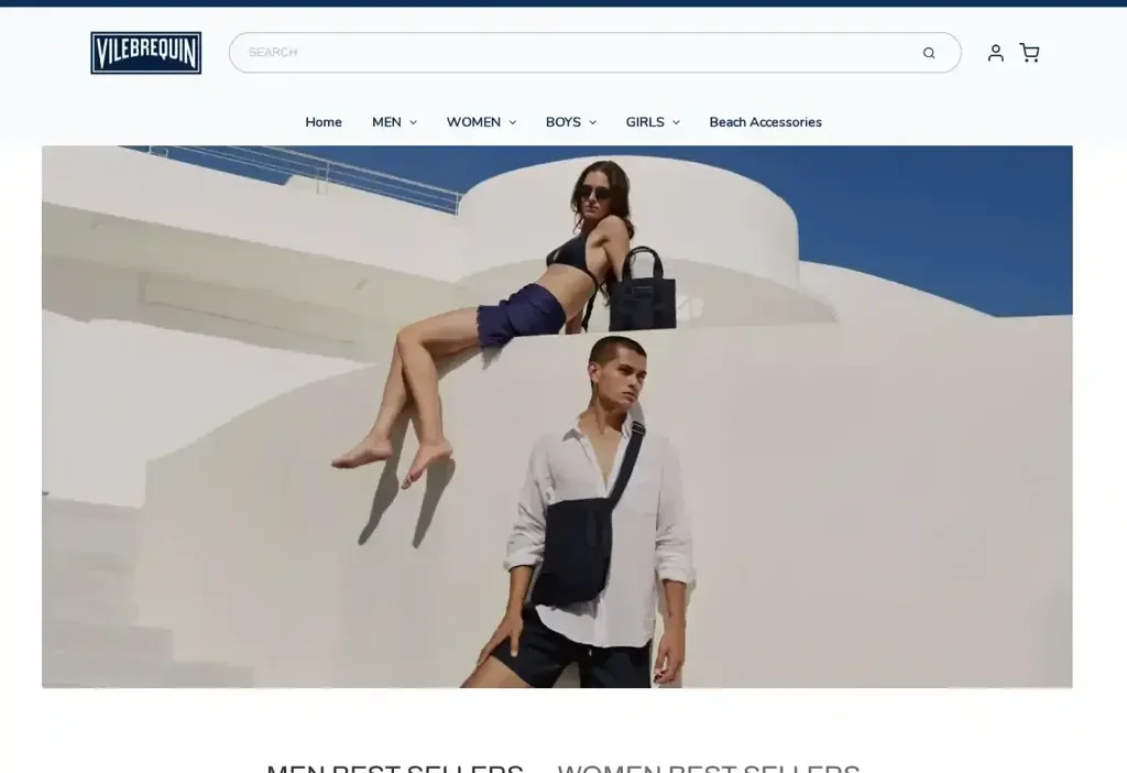 Screenshot of Non-Delivery scam website "Vilebrequinswim.shop"