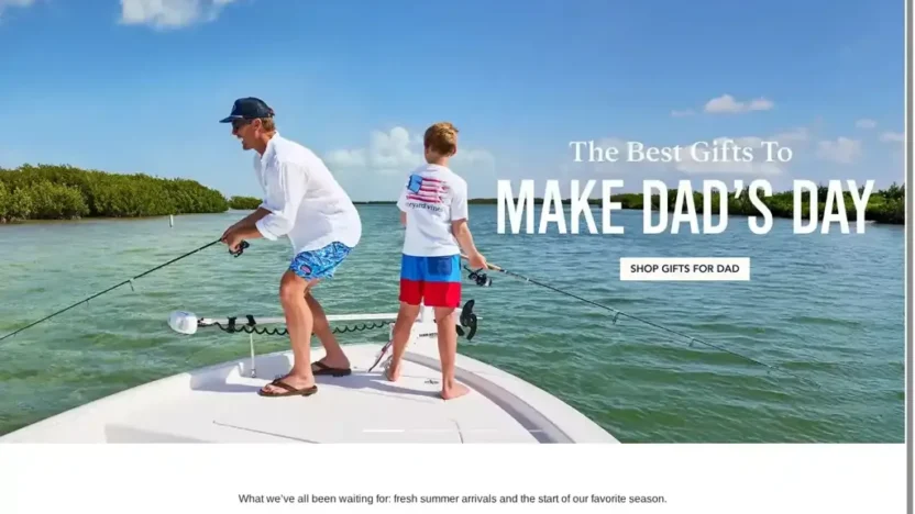 Screenshot of Non-Delivery scam website "Vineyardvinesvip.shop"