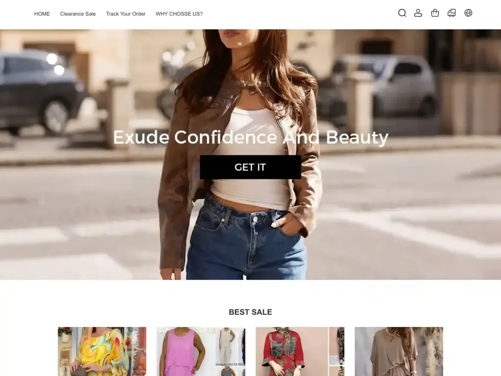 Screenshot of Non-Delivery scam website ""