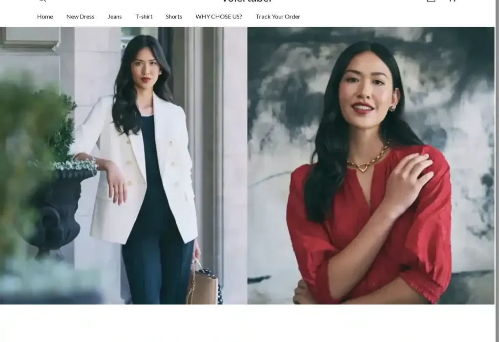 Screenshot of Non-Delivery scam website "Volertaber.com"