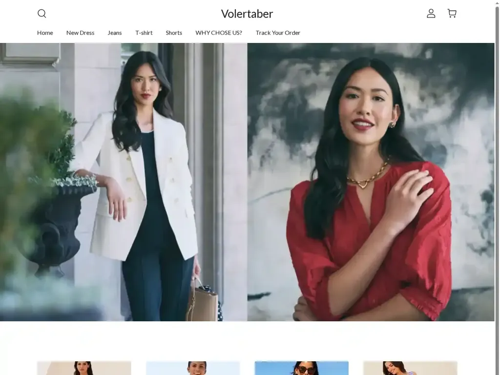 Screenshot of Non-Delivery scam website "Volertaber"