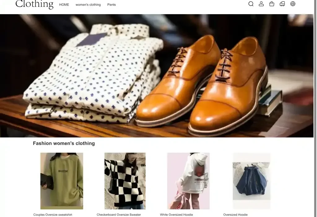 Screenshot of Non-Delivery scam website "Wayfallshops.com"
