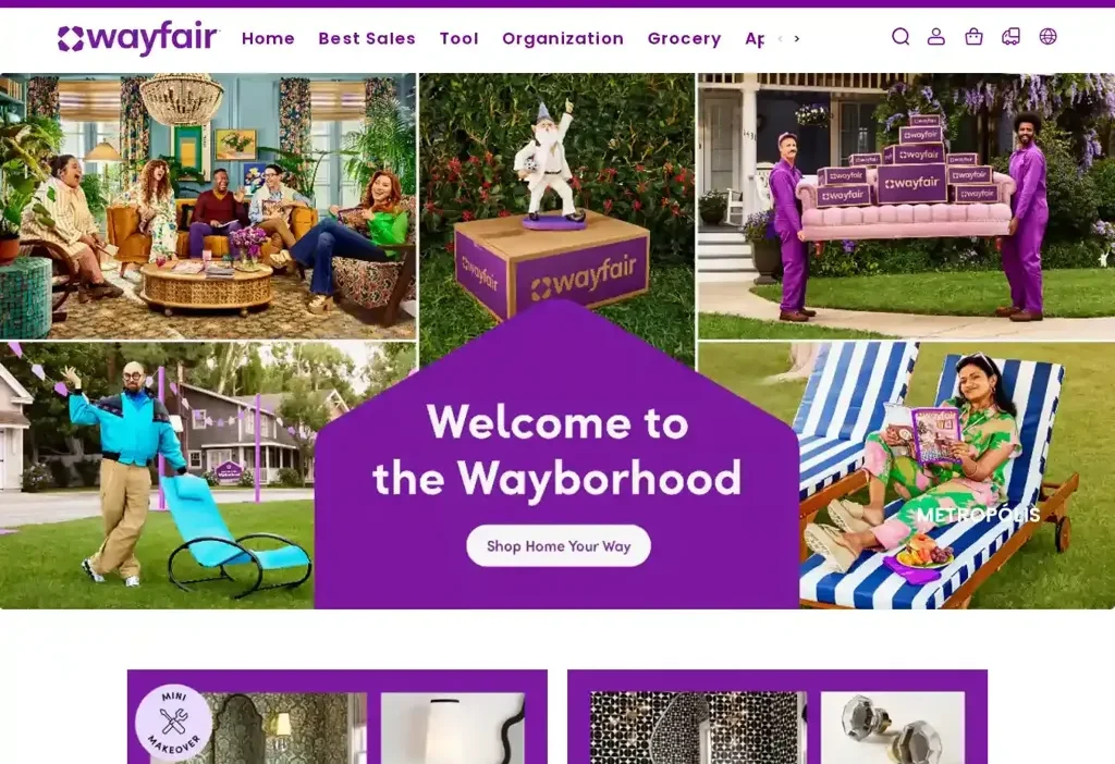 Screenshot of Non-Delivery scam website "Wayfarmyshop.com"