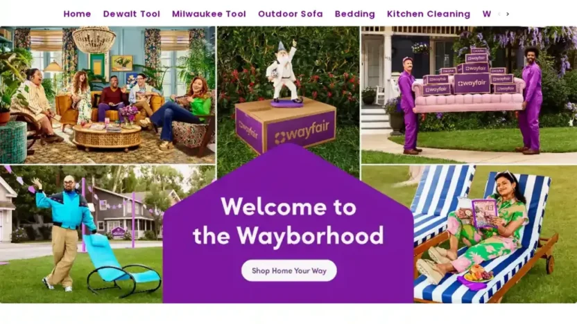 Screenshot of Non-Delivery scam website "Wayfarsaley.com"