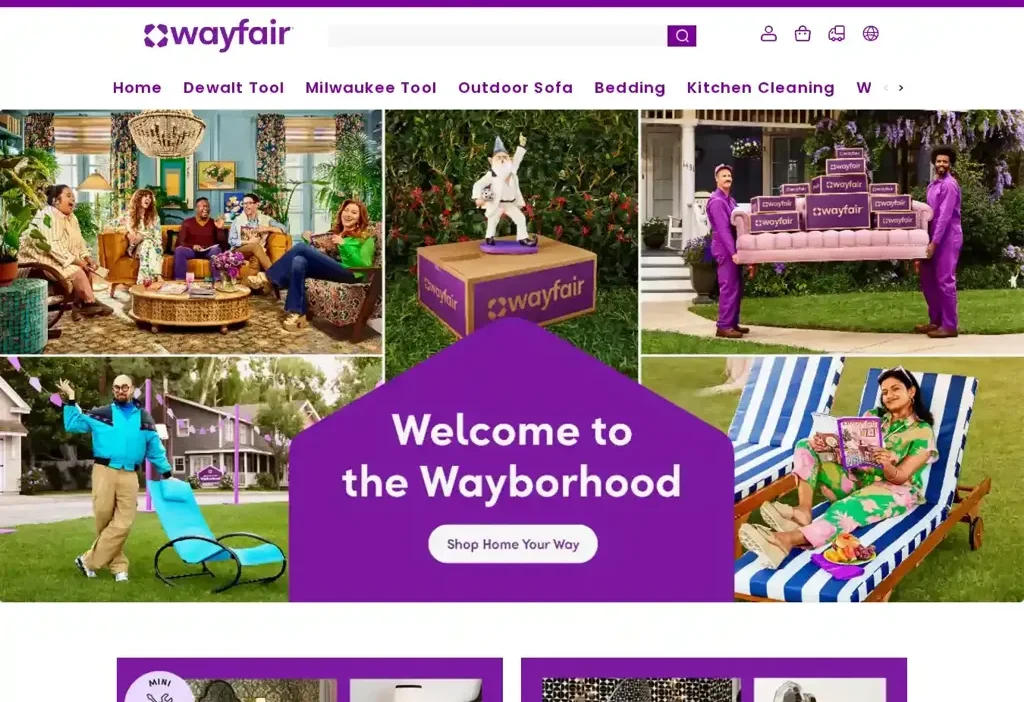 Screenshot of Non-Delivery scam website "Wayfarshopy.com"