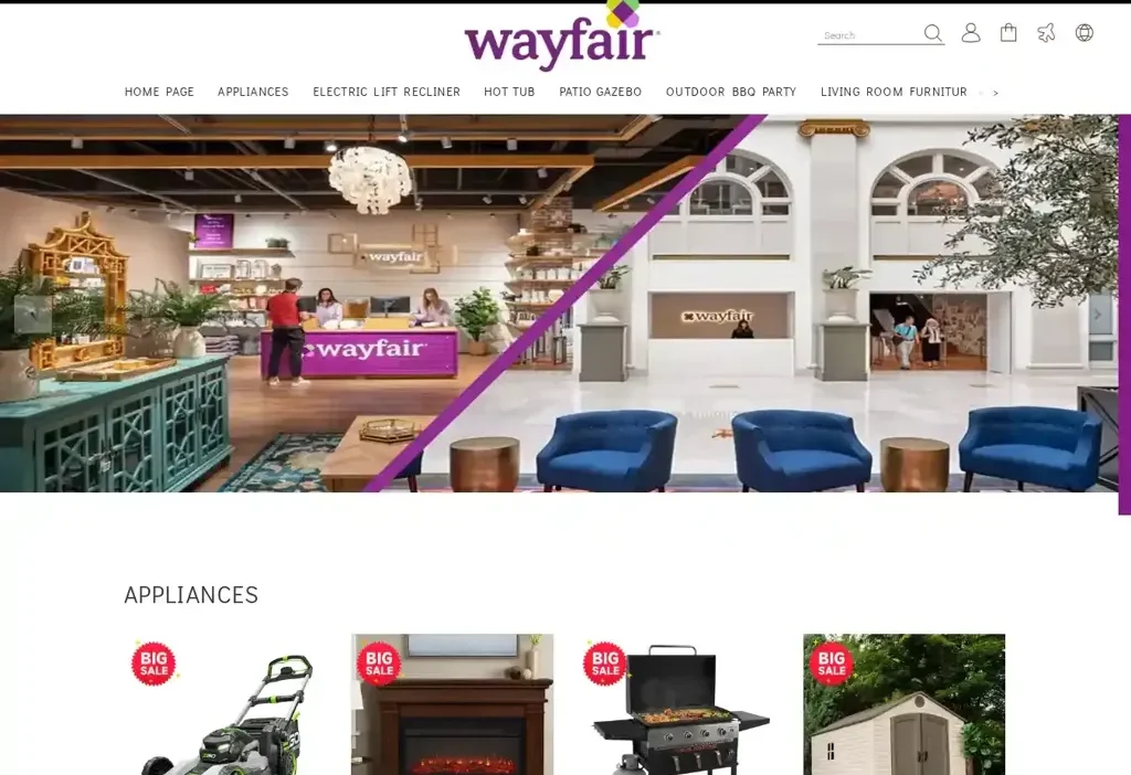 Screenshot of Non-Delivery scam website "Wayvip-us.com"