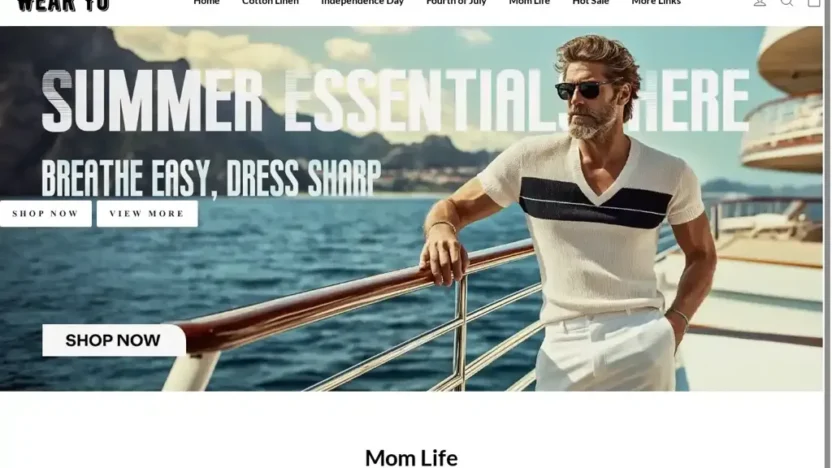 Screenshot of Non-Delivery scam website "Wearyofashion.com"