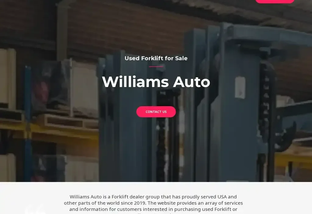 Screenshot of Non-Delivery scam website "Williauto.com"