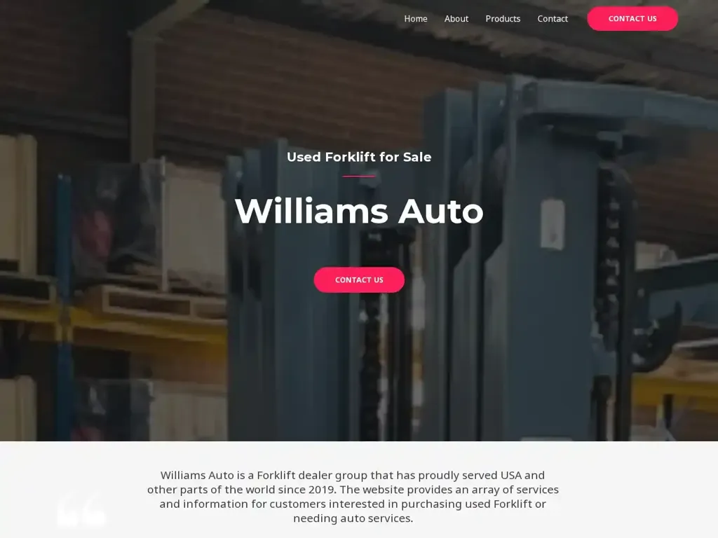 Screenshot of Non-Delivery scam website "williauto.com"