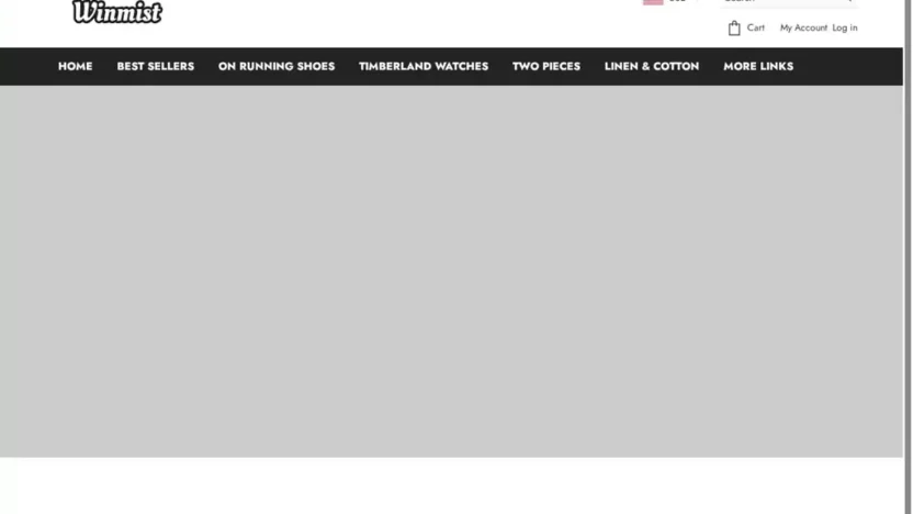 Screenshot of Non-Delivery scam website "Winmist.vip"