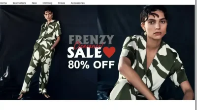 Screenshot of Non-Delivery scam website "Witcherycloth.com"