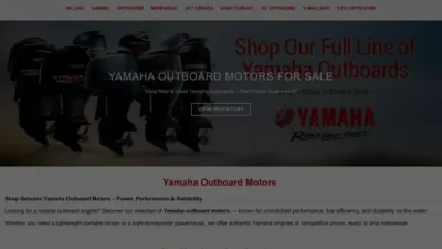 Screenshot of Non-Delivery scam website "Yamahaoutboardsmotors.store"