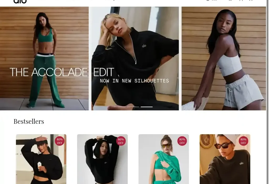 Screenshot of Non-Delivery scam website "Yogasale-alo.shop"