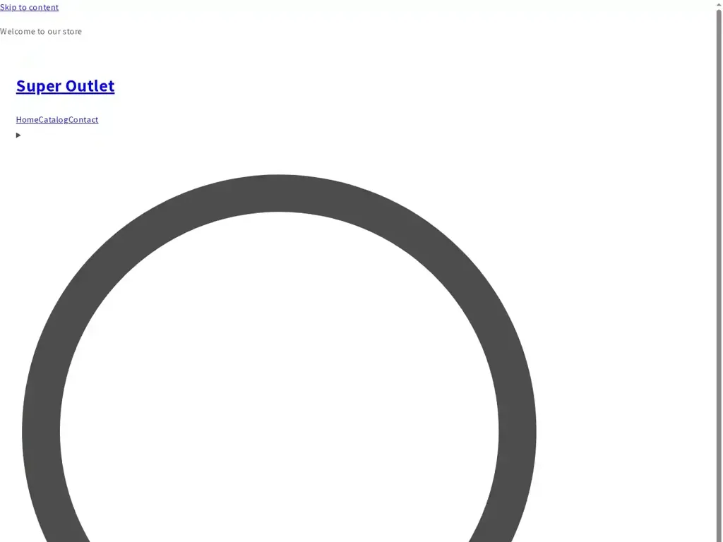 Screenshot of Non-Delivery scam website "Super Outlet"