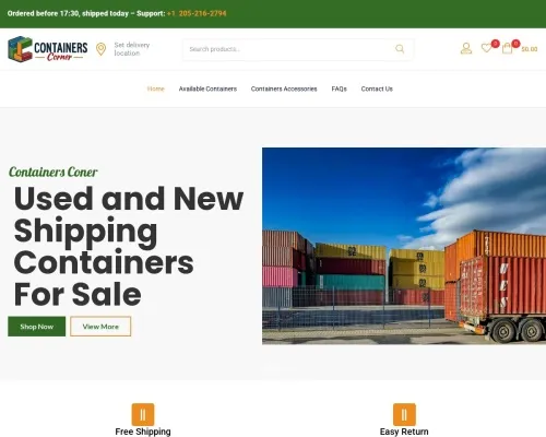 Screenshot of Shipping Container website 20042