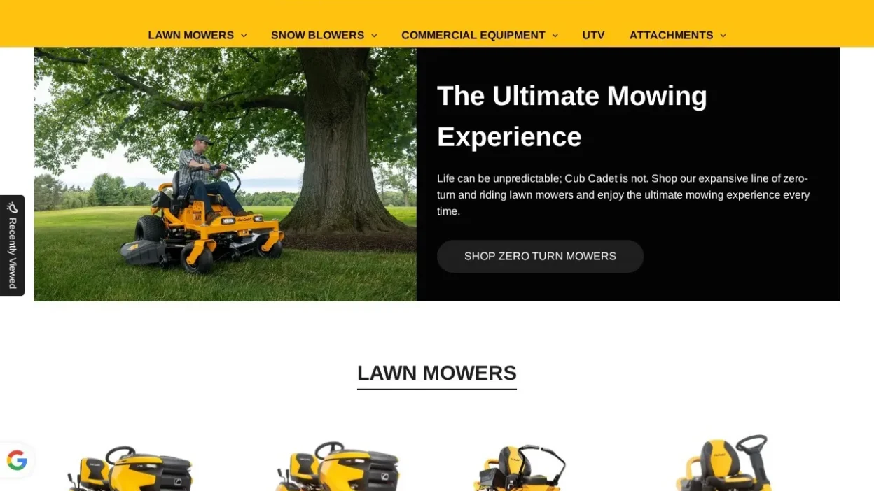 Automobile Scam cub-cadet.shop