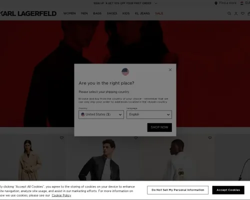 Screenshot of Fashion Scam website 20233