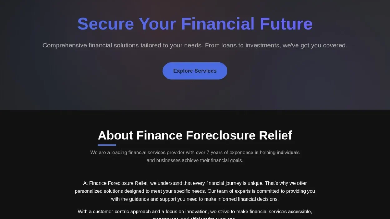 Non-Delivery Scam financeforeclosurerelief.com