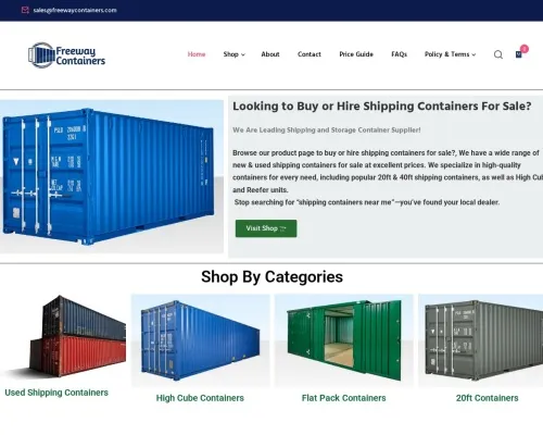 Screenshot of Shipping Container website 21031