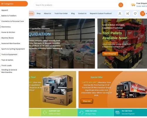 Screenshot of Liquidation Scam website 20003