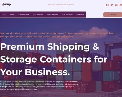 Screenshot of Shipping Container website 20551