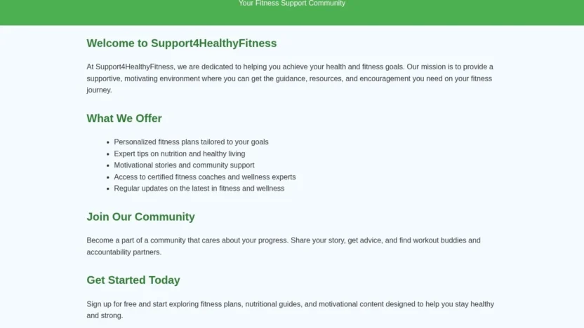 Sport Scam support4healthyfitness.com