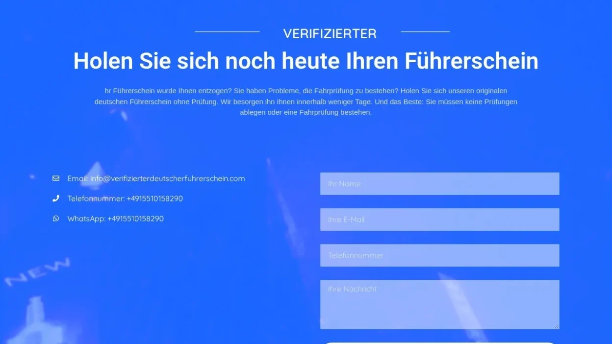 Document Scam verifizierterdeutscherfuhrerschein.com