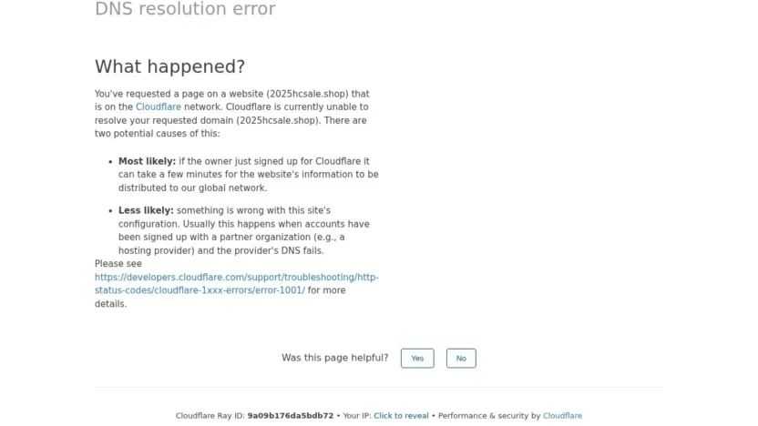 Non-Delivery Scam 2025hcsale.shop