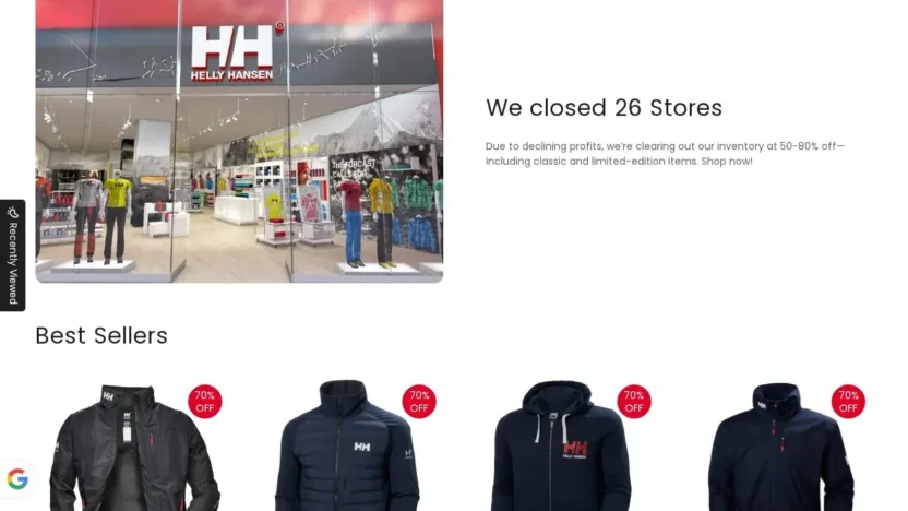 Non-Delivery Scam helly-hansens.com