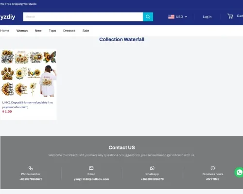 Screenshot of Non-Delivery Scam website 21593