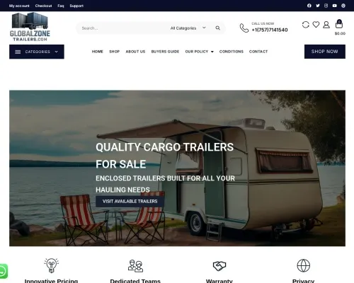 Screenshot of Shipping Container website 23017