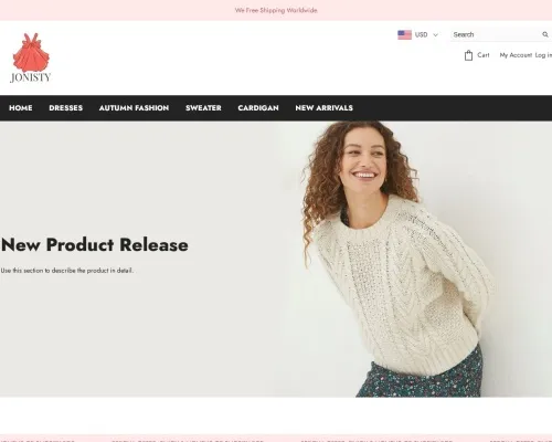 Screenshot of Fashion Scam website 21956