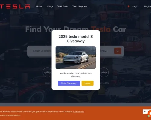 Screenshot of Automobile Scam website 23754
