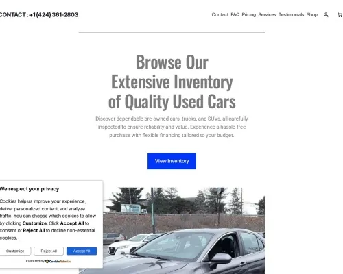 Screenshot of Automobile Scam website 23924
