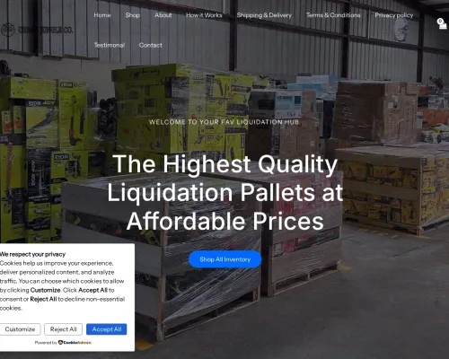 Screenshot of Liquidation Scam website 23912