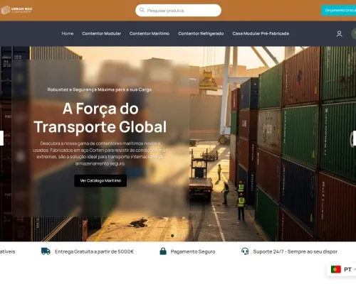 Screenshot of Shipping Container website 23903