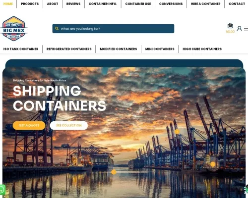 Screenshot of Shipping Container website 24696