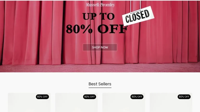 Non-Delivery Scam russellbromleyofficialstore.com