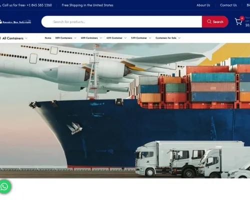 Screenshot of Shipping Container website 26865