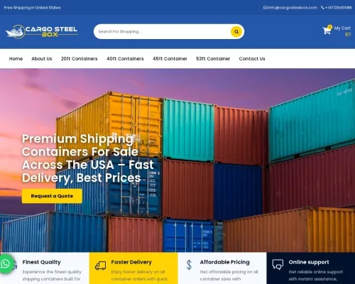 Screenshot of Shipping Container website 26790