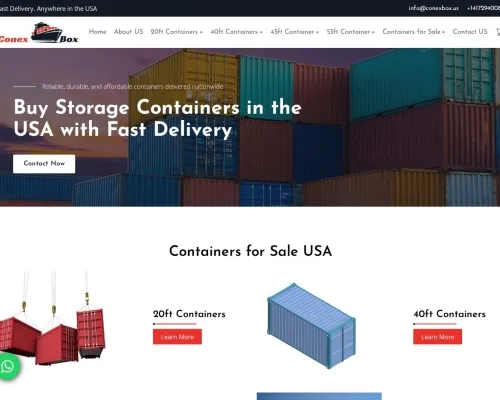 Screenshot of Shipping Container website 26859