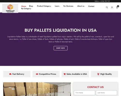 Screenshot of Liquidation Scam website 26622