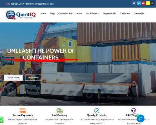 Screenshot of Shipping Container website 26628